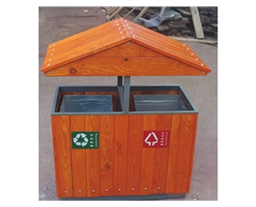 钢木垃圾箱-030