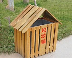钢木垃圾箱-033